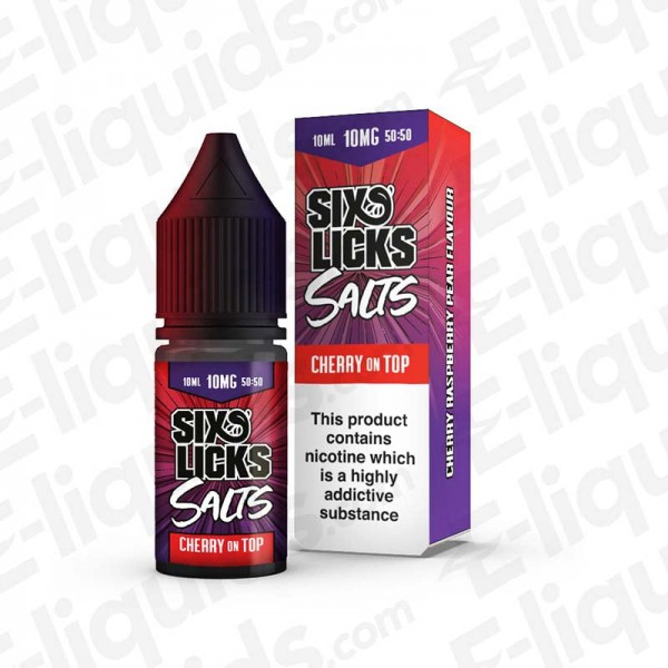Cherry On Top Nic Salt E-liquid by Six Licks
