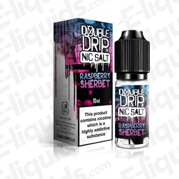 Raspberry Sherbet Nic Salt E-liquid by Double Drip