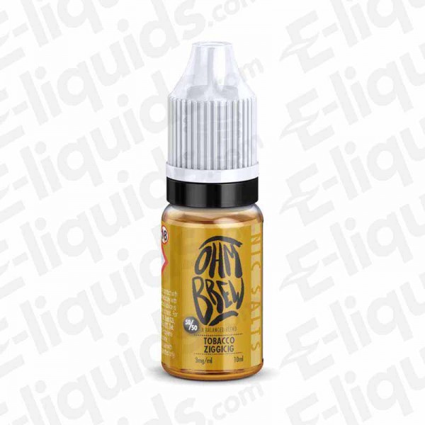 Ohm Brew Nic Salt - Tobacco Ziggicig - 10ml 50:50 ...