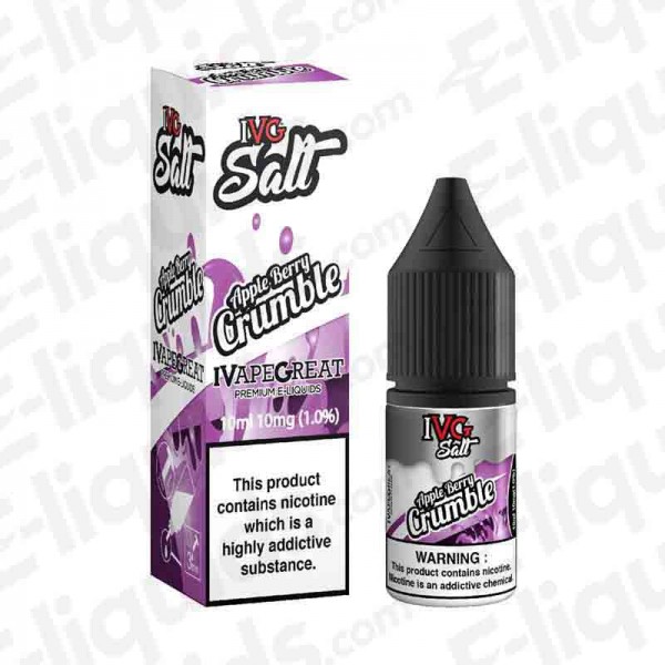 IVG SALTS - Apple Berry Crumble - 10mg | UK e-liqu...