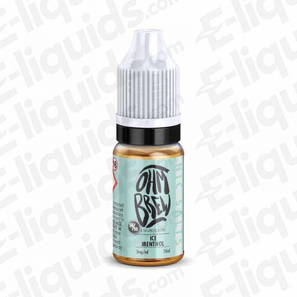 Ohm Brew Nic Salt - Ice Menthol - 10ml 50:50 | Vap...