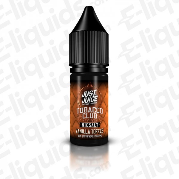 Vanilla Toffee Tobacco Nic Salt E-liquid by Just Juice Tobacco Club