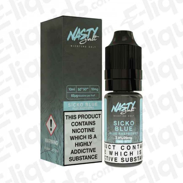 Nasty Salts - Sicko Blue - 10ml - 50:50 - 10mg | V...