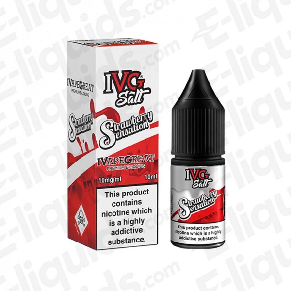 Strawberry Sensation Nic Salt E-liquid by IVG