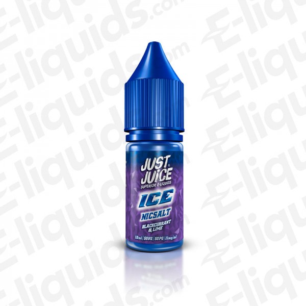 Blackcurrant and Lime Ice Nic Salt E-liquid by Jus...