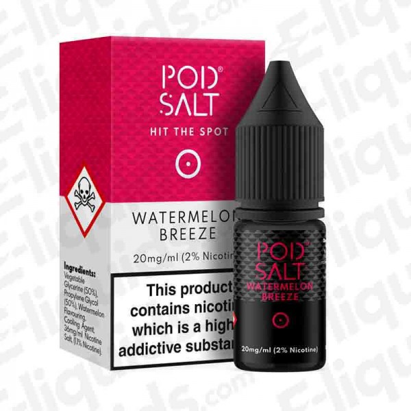 Watermelon Breeze Nic Salt E-liquid by Pod Salt