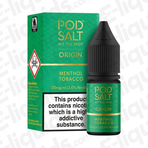 Menthol Tobacco Nic Salt E-liquid by Pod Salt Orig...