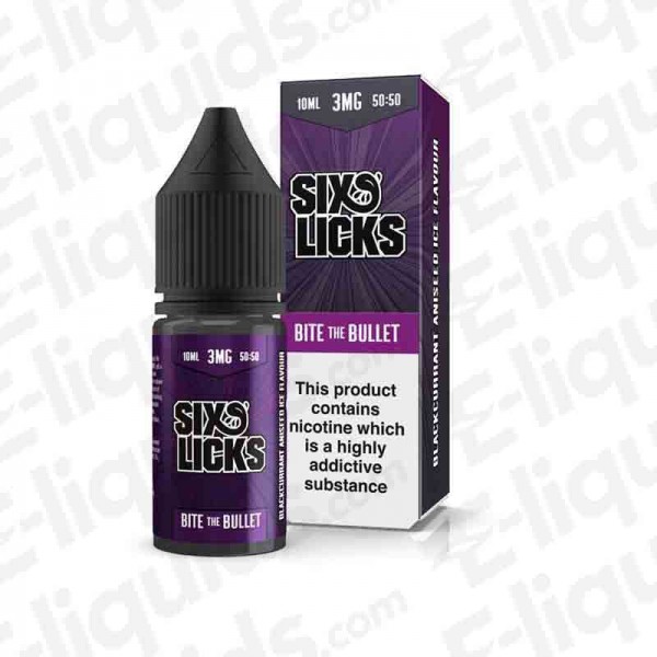 Six Licks 50/50 - Bite the Bullet - 10ml | E-liqui...