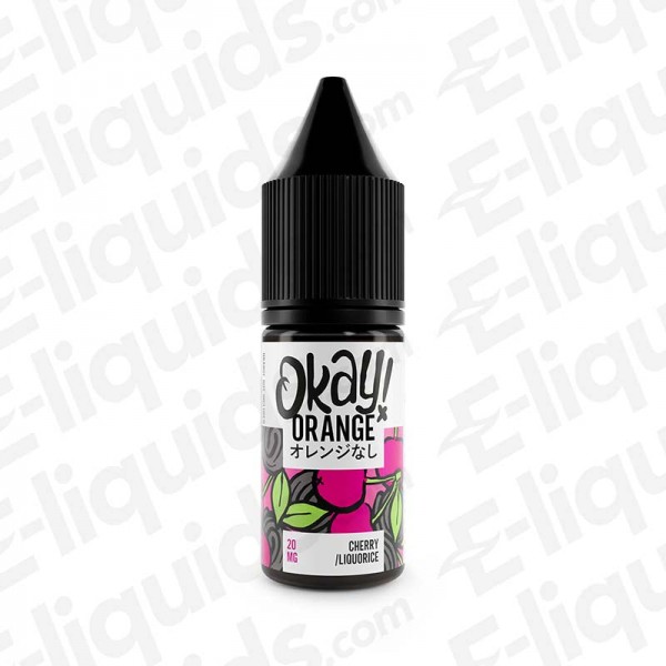 Cherry Liquorice Nic Salt E-liquid by Okay Orange