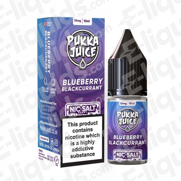 Blueberry Blackcurrant Nic Salt E-liquid by Pukka ...