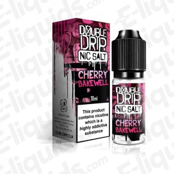 Cherry Bakewell Nic Salt E-liquid by Double Drip