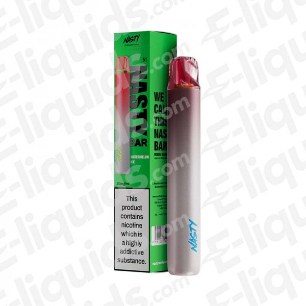 Watermelon Ice Nasty Bar DX2 Disposable Vape Device