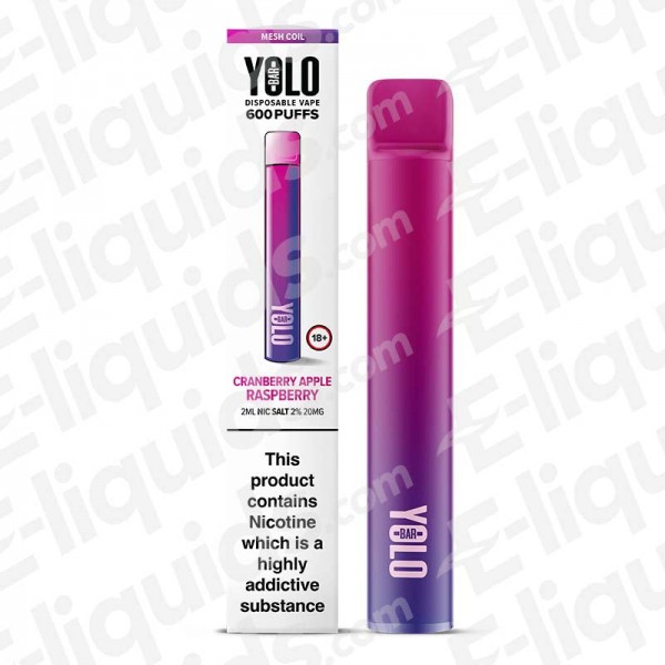 YOLO Mesh Bar Cranberry Apple Raspberry Disposable Vape Device