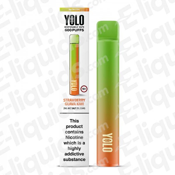 YOLO Mesh Bar Strawberry Guava Kiwi Disposable Vape Device