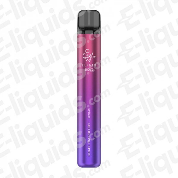 Elf Bar 600 V2 Grape Raspberry Disposable Vape Device