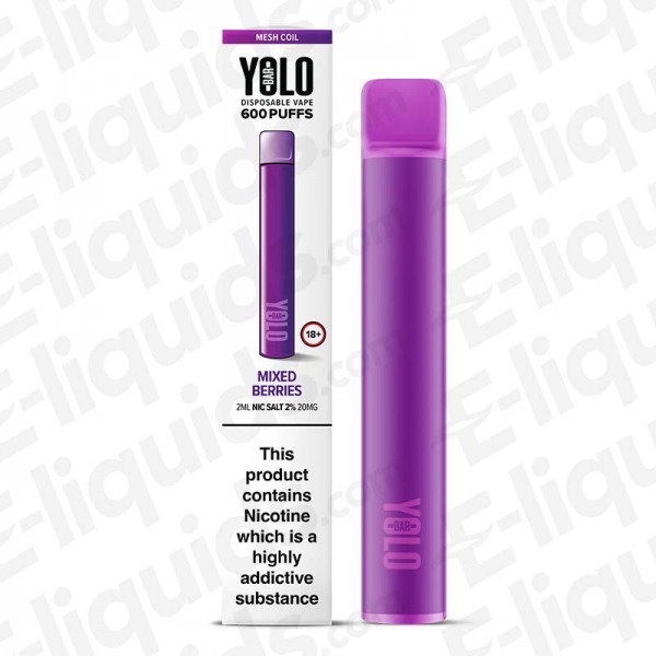 YOLO Mesh Bar Mixed Berries Disposable Vape Device