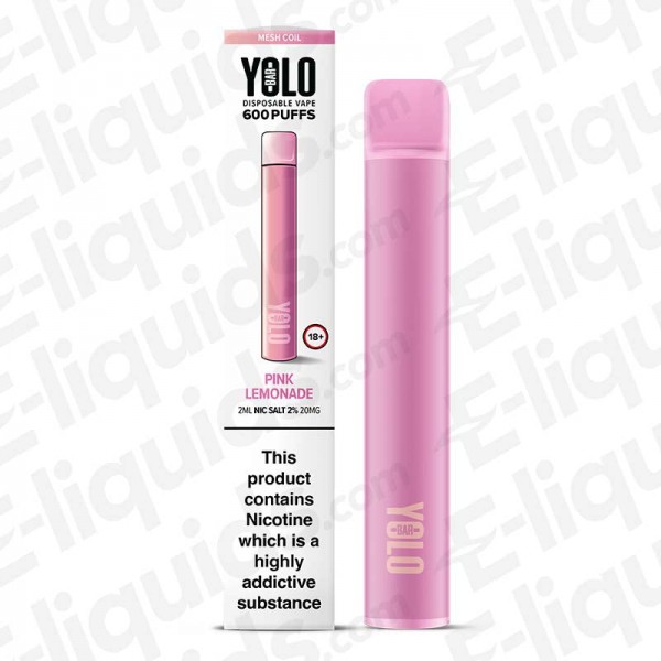 YOLO Mesh Bar Pink Lemonade Disposable Vape Device