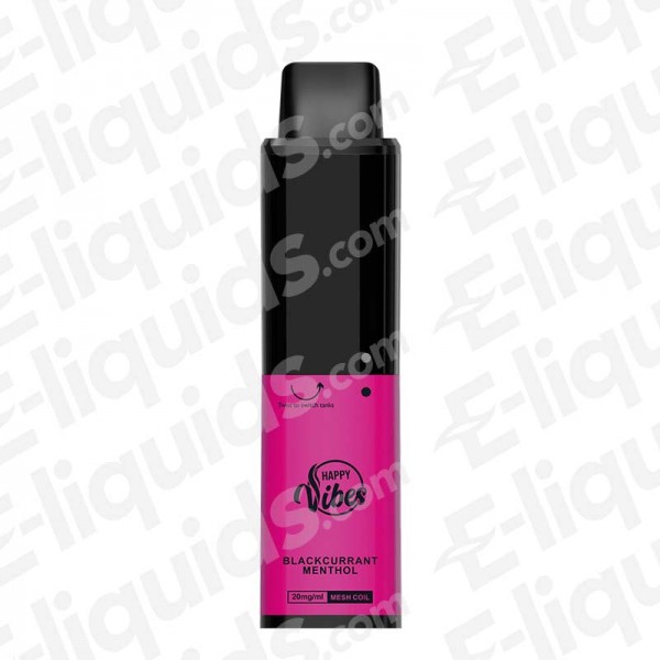 Happy Vibes Twist Blackcurrant Menthol Disposable Vape