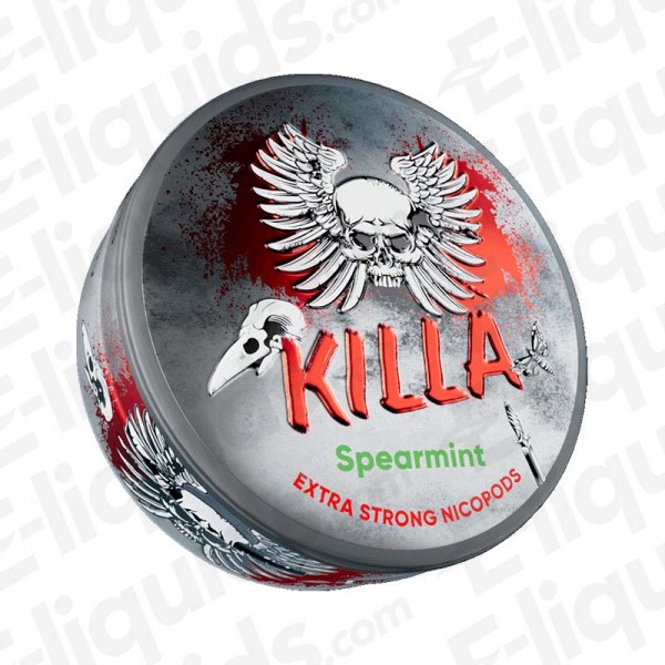 Killa Spearmint Extra Strong Nicotine Snus Pouches