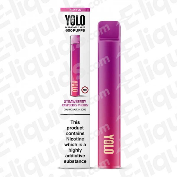 YOLO Mesh Bar Strawberry Raspberry Cherry Disposable Vape Device