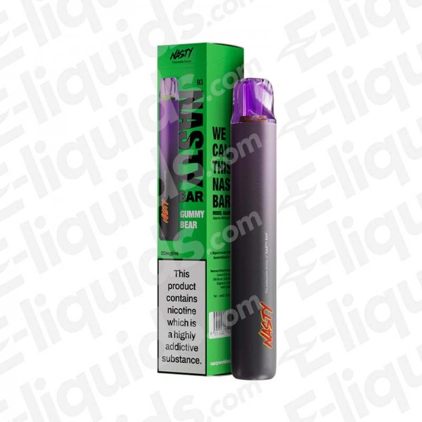 Gummy Bear/Fruit Rush Nasty Bar DX2 Disposable Vape Device