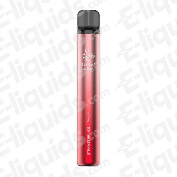 Elf Bar 600 V2 Strawberry Ice Disposable Vape Device