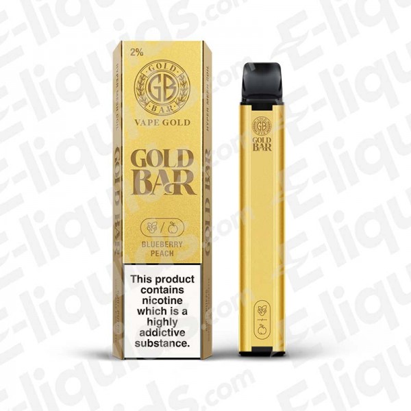 Blueberry Peach Gold Bar Disposable Vape Device