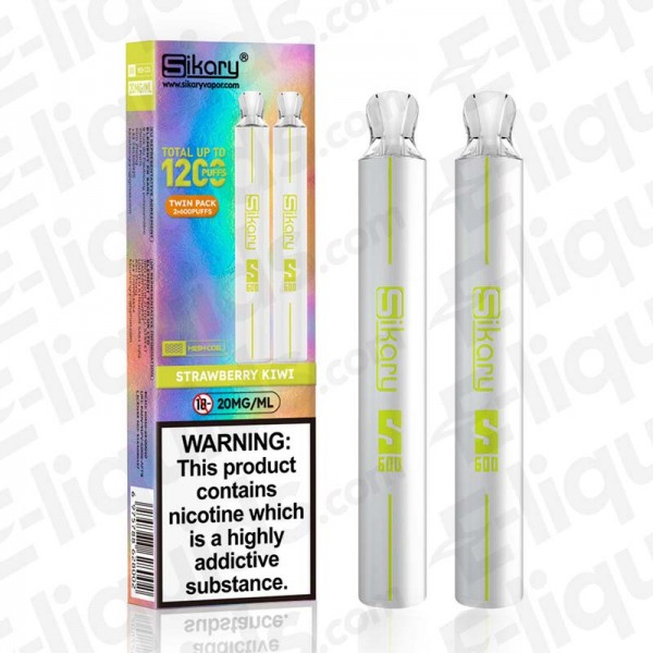 Strawberry Kiwi Sikary S600 Twin Pack Disposable Vape