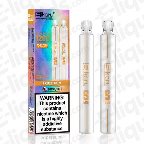 Fruit Gum Sikary S600 Twin Pack Disposable Vape