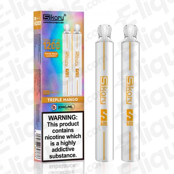 Triple Mango Sikary S600 Twin Pack Disposable Vape