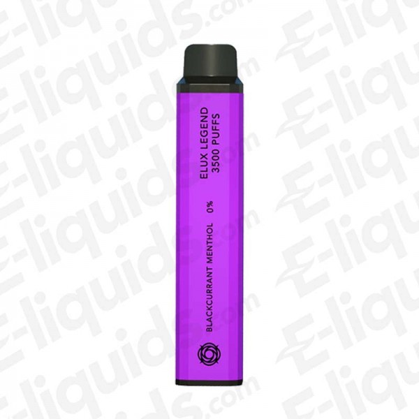 Blackcurrant Menthol Elux Legend 3500 Disposable Vape Device 0mg