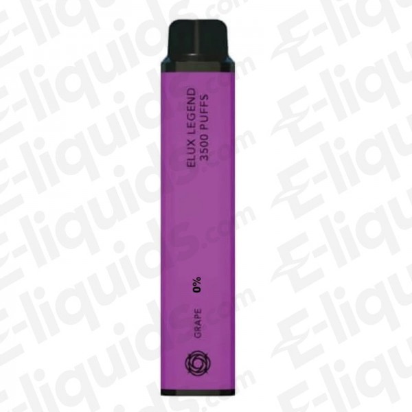 Grape Elux Legend 3500 Disposable Vape Device 0mg