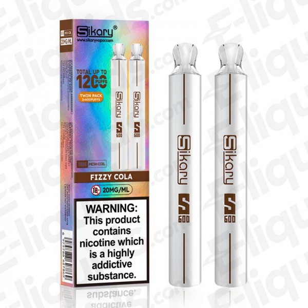 Fizzy Cola Sikary S600 Twin Pack Disposable Vape