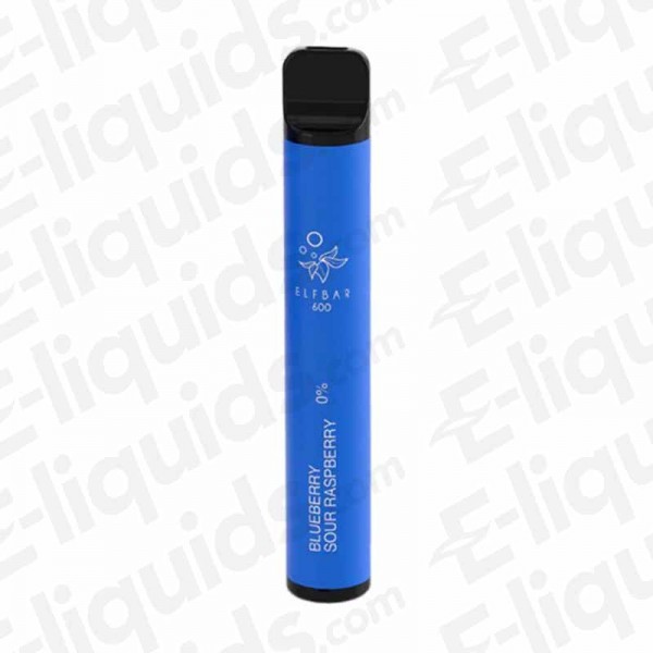 Blueberry Sour Raspberry Disposable Vape Device 0MG by Elf Bar