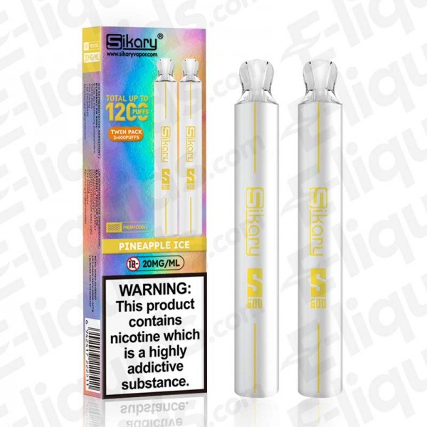 Pineapple Ice Sikary S600 Twin Pack Disposable Vape