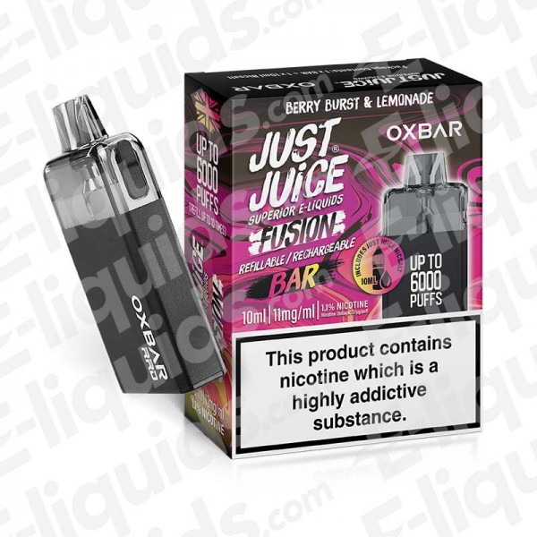 Berry Burst and Lemonade Oxbar RRB Disposable Vape by Just Juice