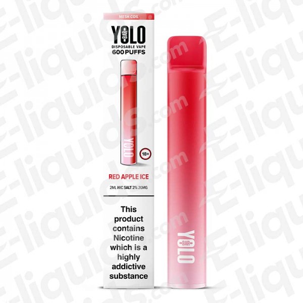 YOLO Mesh Bar Red Apple Ice Disposable Vape Device