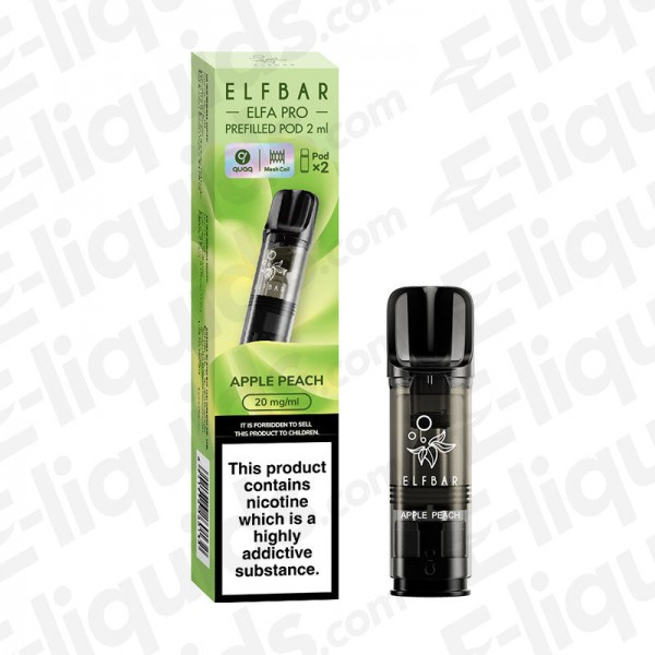 Elf Bar ELFA PRO Pre-Filled Vape Pods - Apple Peac...