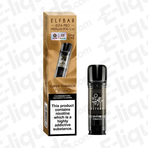 Elf Bar ELFA PRO Pre-Filled Vape Pods - Super Toba...