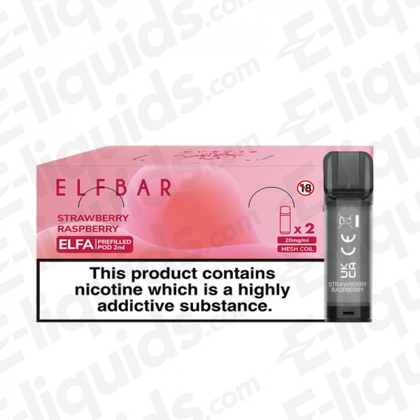Elf Bar ELFA Pre-Filled Vape Pods - Strawberry Ras...