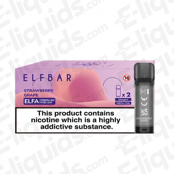 Elf Bar ELFA Pre-Filled Vape Pods - Strawberry Gra...