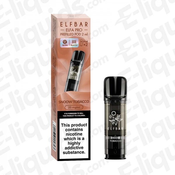 Elf Bar ELFA PRO Pre-Filled Vape Pods - Snoow Toba...