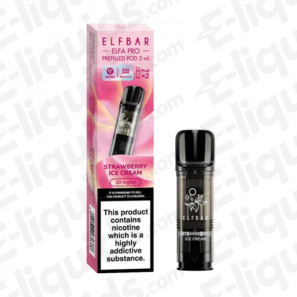 Elf Bar ELFA PRO Pre-Filled Vape Pods - Strawberry...