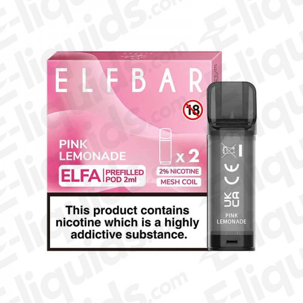 Elf Bar ELFA Pre-Filled Vape Pods - Pink Lemonade