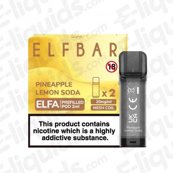 Elf Bar ELFA Pre-Filled Vape Pods - Pineapple Lemo...