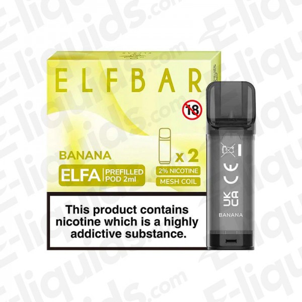Elf Bar ELFA Pre-Filled Vape Pods - Banana
