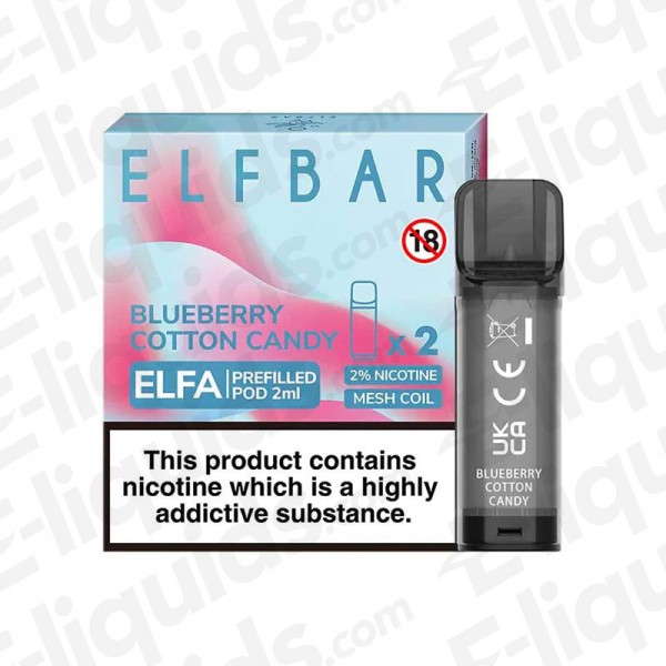 Elf Bar ELFA Pre-Filled Vape Pods - Blueberry Cott...