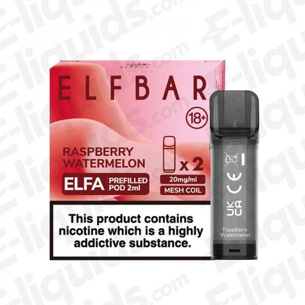 Elf Bar ELFA Pre-Filled Vape Pods - Raspberry Wate...